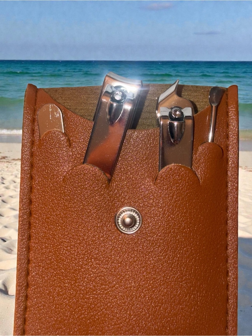 Manscaping Self-Care Gift Set | Man of God Toiletry Bag | Leather Noir Candle - Picture 7 of 14